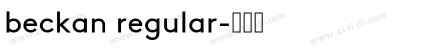 beckan regular字体转换